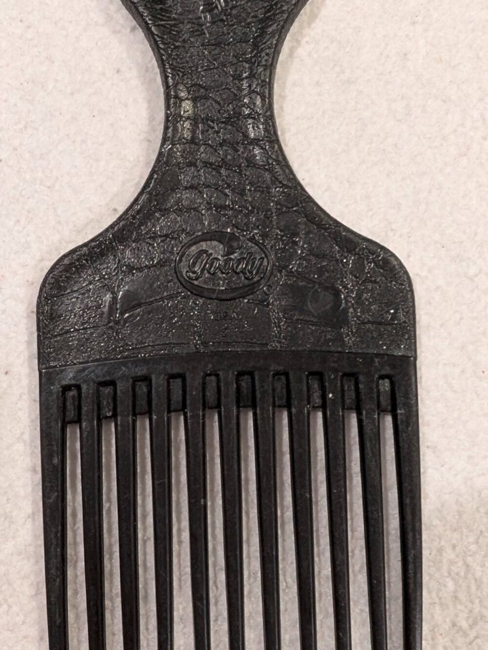Vintage Goody Black Hair Pick Comb Retro 70s 80s - 1347